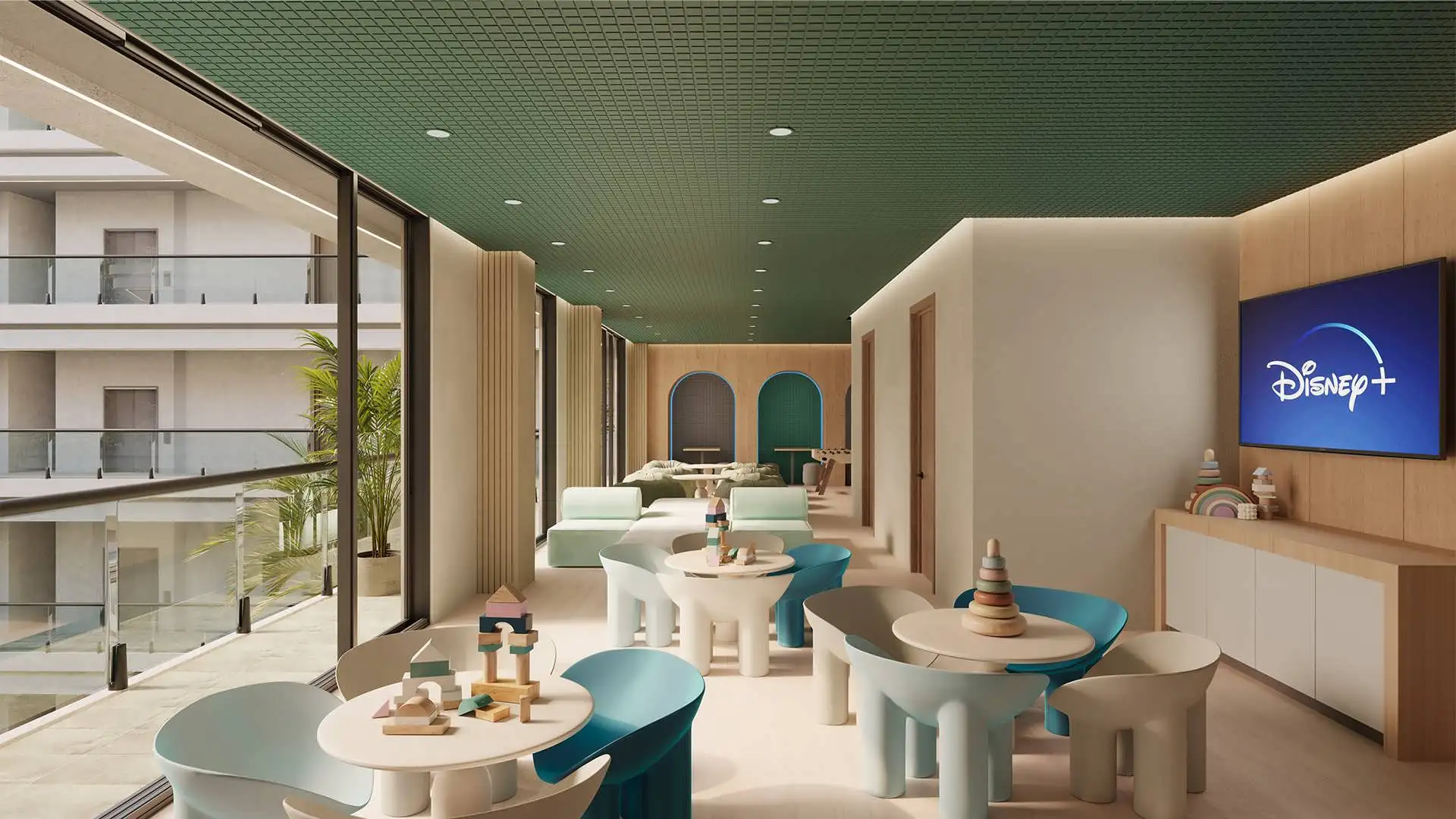 Kids club with play tables, reading nooks and a TV lounge, ELITE Cap Cana